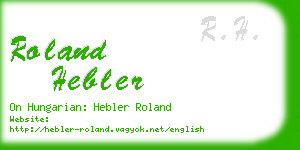 roland hebler business card